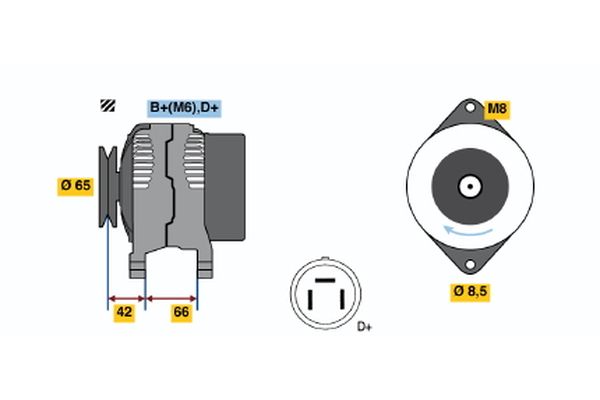 Bosch Alternator 0 123 115 012