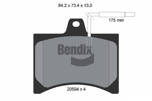 BENDIX Braking fékbetétkészlet, tárcsafék BPD1713