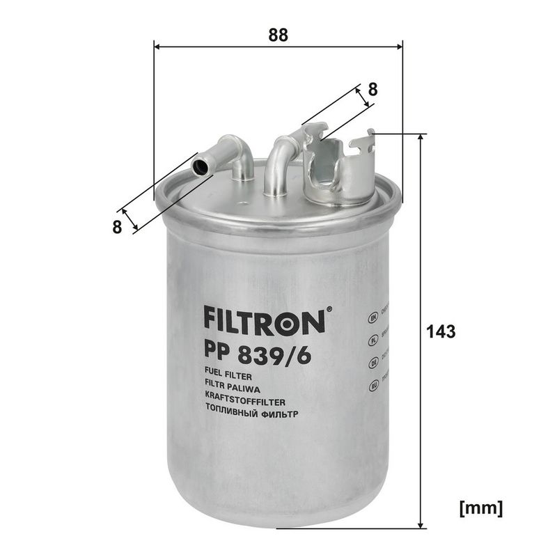 Kütusefilter, FILTRON PP 839, 6