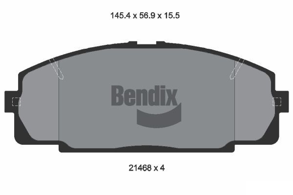 BENDIX Braking fékbetétkészlet, tárcsafék BPD1297