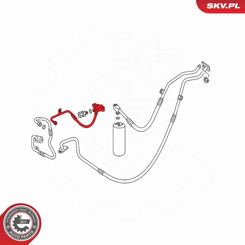 ESEN SKV 54SKV657 High/Low-pressure Line, air conditioning