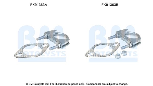 BM CATALYSTS szerelőkészlet, katalizátor FK91363