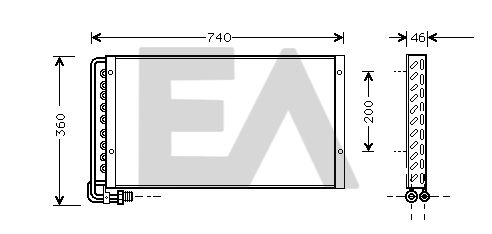 EACLIMA 30C47001 - Condenser, air conditioning