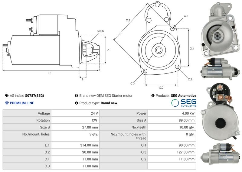 AS-PL S0787(SEG) Starteris
