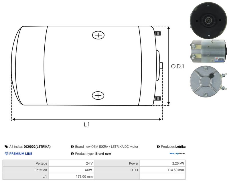 AS-PL DC9002(LETRIKA) Electric Motor