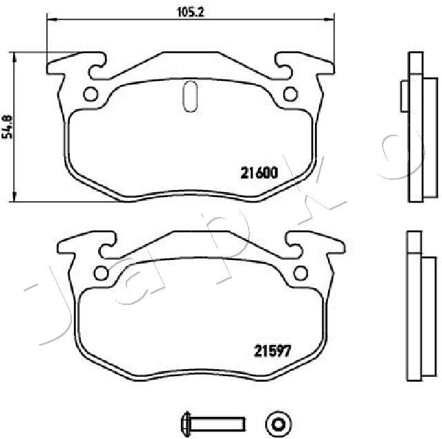 JAPKO 510701 Brake Pad Set, disc brake