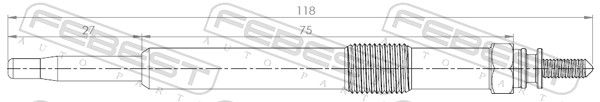 FEBEST 25642-004 Glow Plug