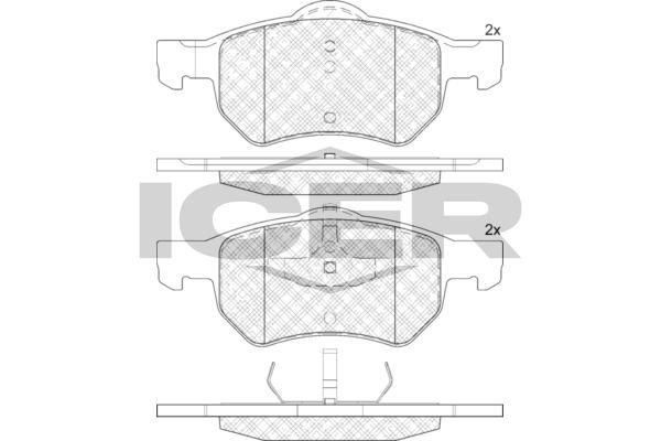 ANDEL 181586 - Brake Pad Set, disc brake
