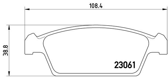 BREMBO fékbetétkészlet, tárcsafék P 15 001