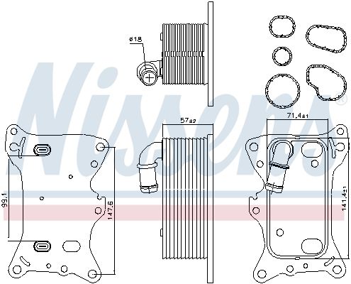 Радіатор масляний MERCEDES C-CLASS W 204 (07-) (вир-во Nissens)