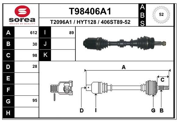 Приводний вал, Eai Group T98406A1