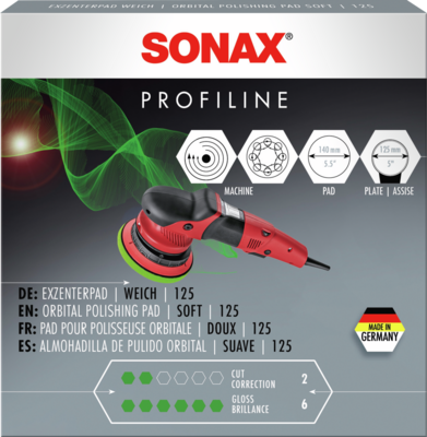 Disc/pad, polizor SONAX PROFILINE Orbital Polishing Pad soft 125…