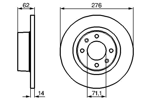 BOSCH 0 986 478 981 Brake Disc