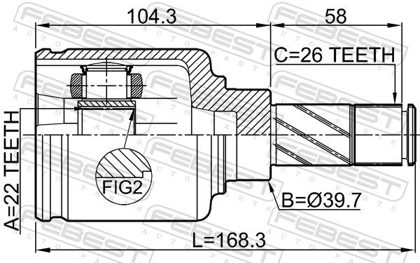 FEBEST 2411-KANIILH Joint Kit, drive shaft