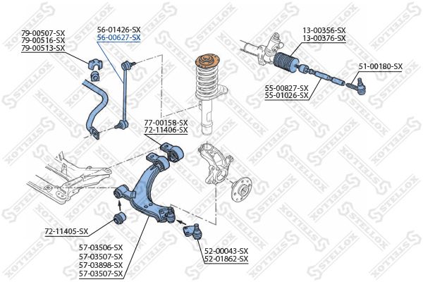 STELLOX 56-00627-SX Link/Coupling Rod, stabiliser bar