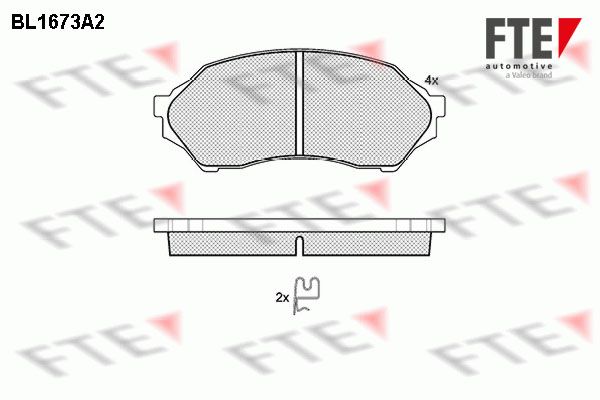 FTE fékbetétkészlet, tárcsafék BL1673A2