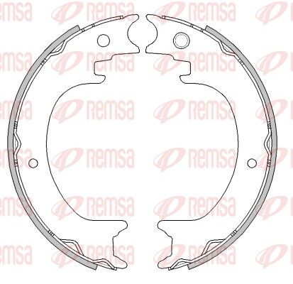 Комплект гальмівних колодок, Remsa 4279.00