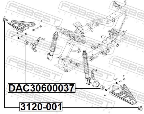 Kande-, juhtliigend, FEBEST 3120-001