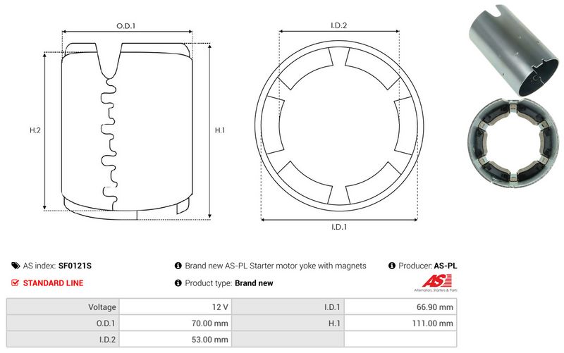 Mähis, starter, AS-PL SF0121S