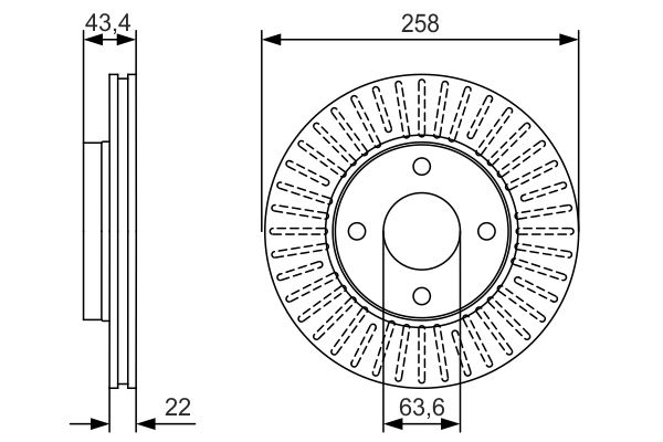 BOSCH 0 986 479 R64 Brake Disc