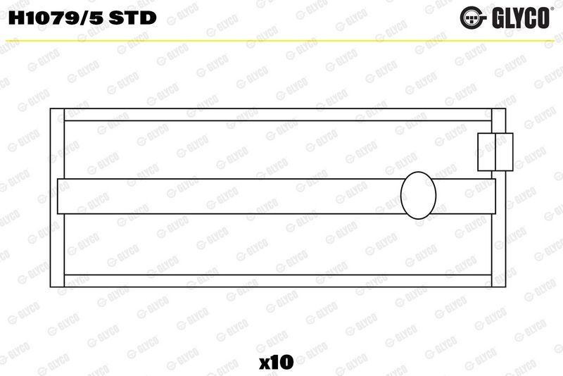 Coussinet+vilebrequin GLYCO H1079/5 STD