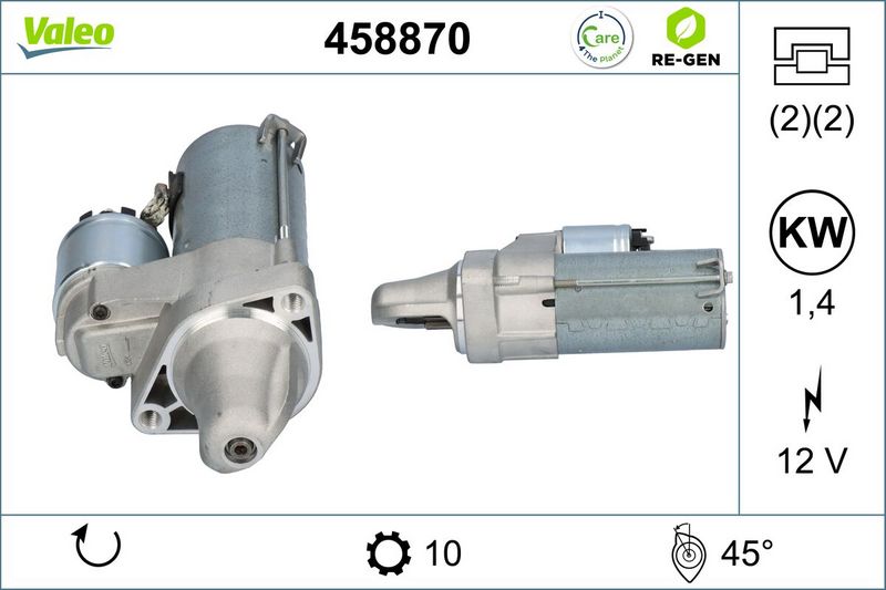 VALEO Startmotor / Starter 458870