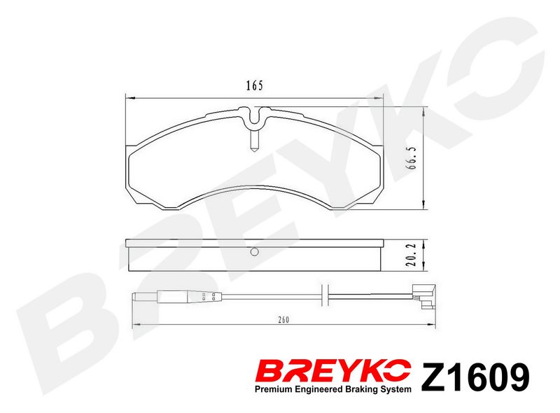 DAVID VASCO Z1609 Brake Pad Set, disc brake