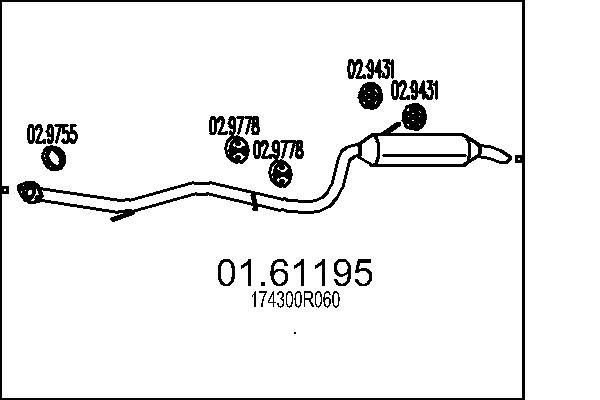 MTS hátsó hangtompító 01.61195