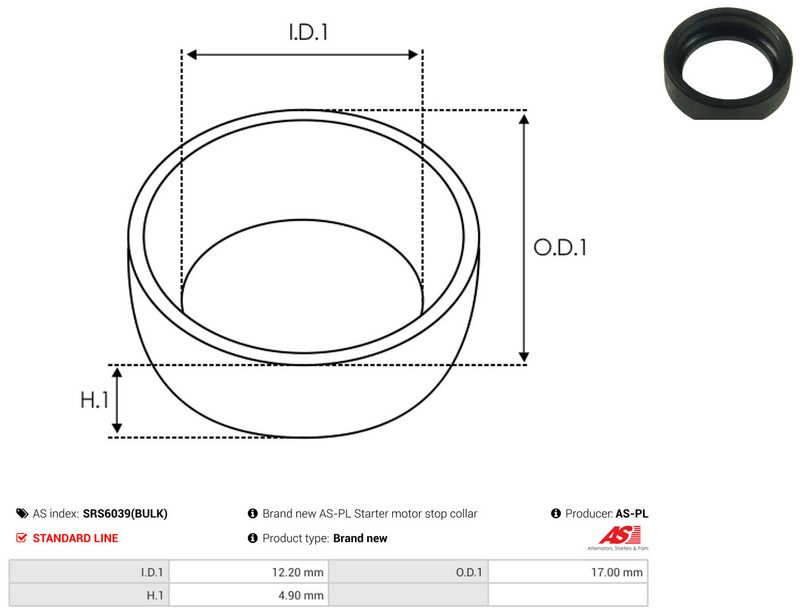 AS-PL SRS6039(BULK) Repair Kit, starter
