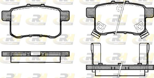 Комплект гальмівних накладок, дискове гальмо, Roadhouse 21332.02