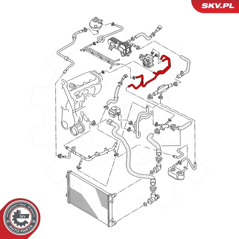 ESEN SKV 43SKV607 Coolant Pipe