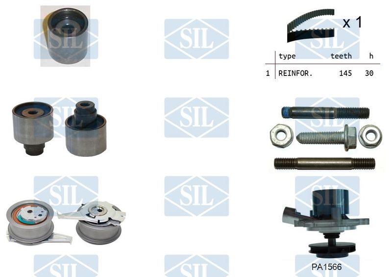 Saleri SIL Vízpumpa + fogasszíj készlet K2PA1566