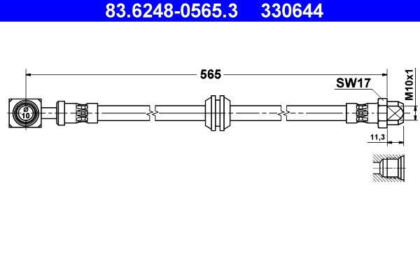 Furtun frana 83.6248-0565.3 ATE