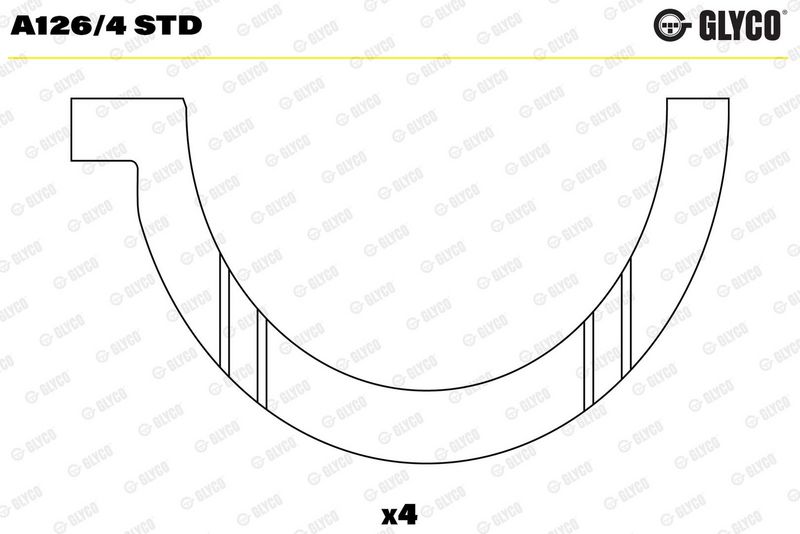 Rondelle+d'écartement+vilebrequin GLYCO A126/4 STD