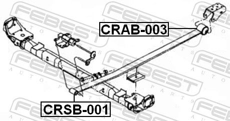 FEBEST CRSB-001 Bushing, leaf spring