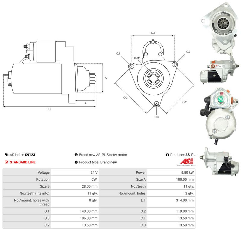 AS-PL S9123 Starter
