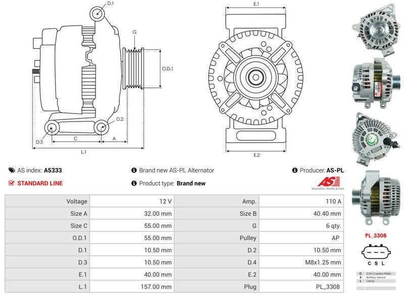 AS-PL A5333 Alternator