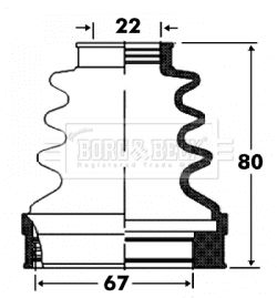 Borg & Beck cv joint boot kit - BCB2870