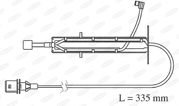 Výstražný kontakt, opotřebení obložení FAI186