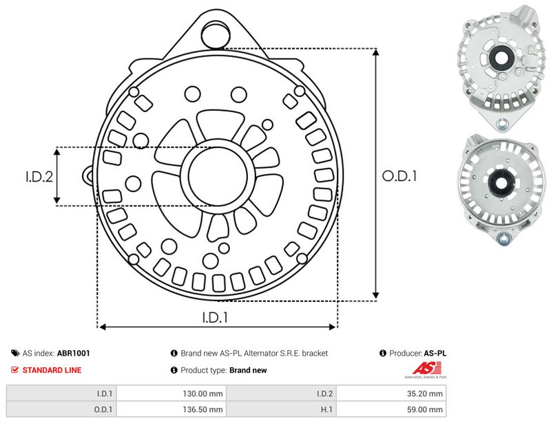 AS-PL ABR1001 Protective Cap, alternator