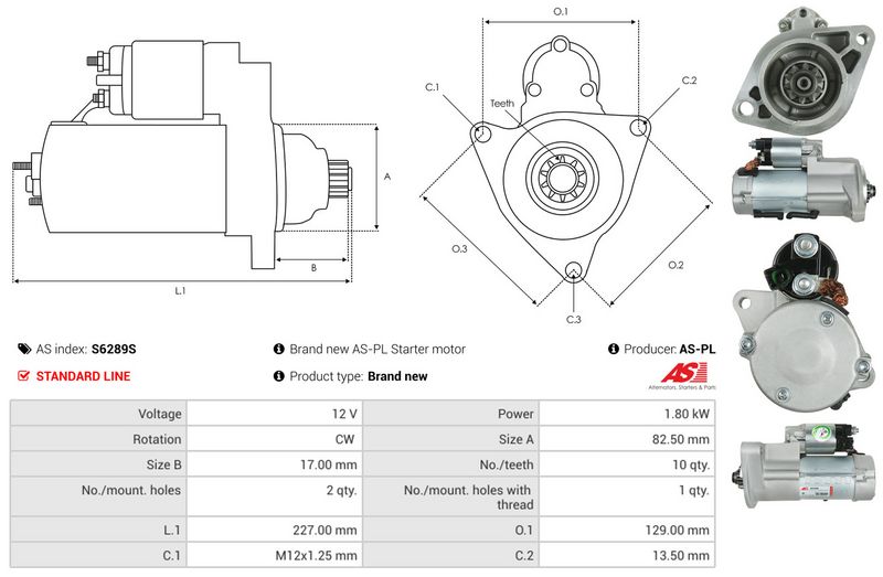 AS-PL S6289S Starter