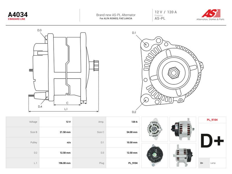 Generaator, AS-PL A4034