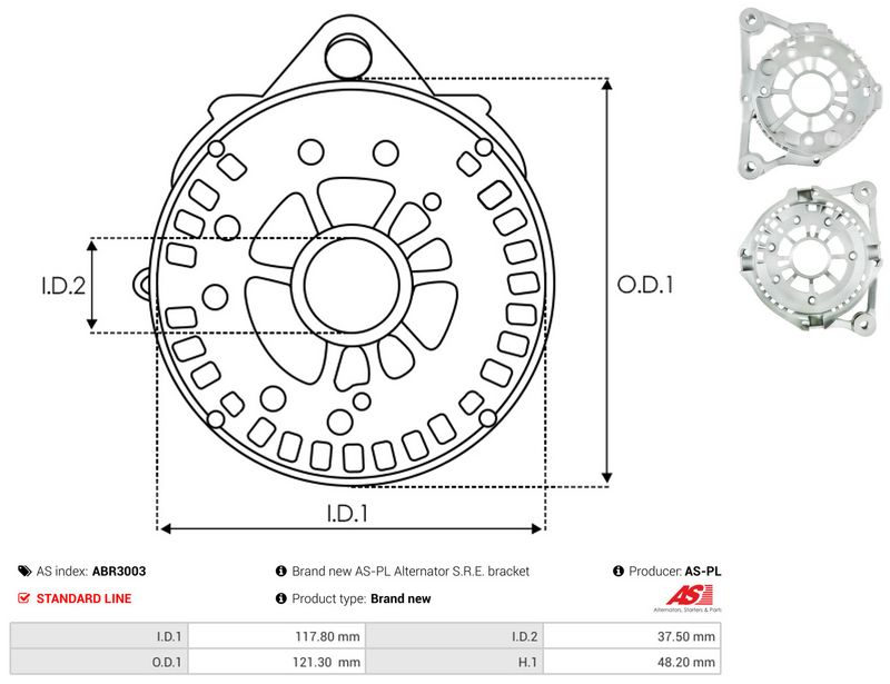 AS-PL ABR3003 Protective Cap, alternator