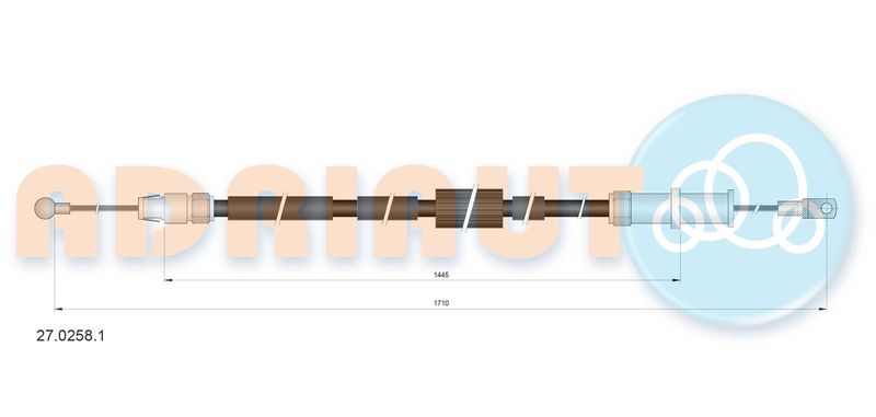 Тросовий привод, стоянкове гальмо, Adriauto 27.0258.1