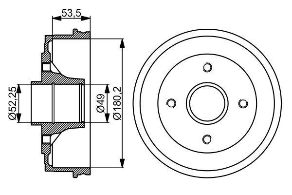 BOSCH fékdob 0 986 477 061