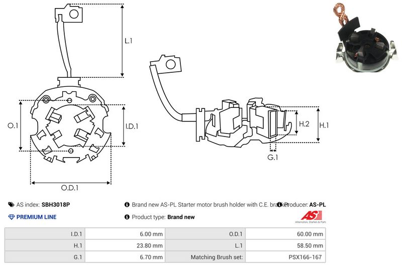 AS-PL SBH3018P Starter Lid, carburettor