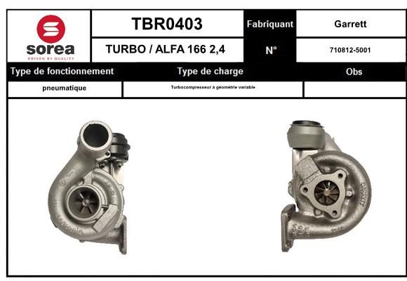 Compresor,sistem de supraalimentare TBR0402 EAI