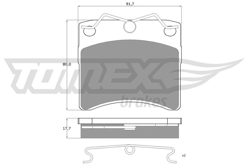 TOMEX Brakes fékbetétkészlet, tárcsafék TX 10-64