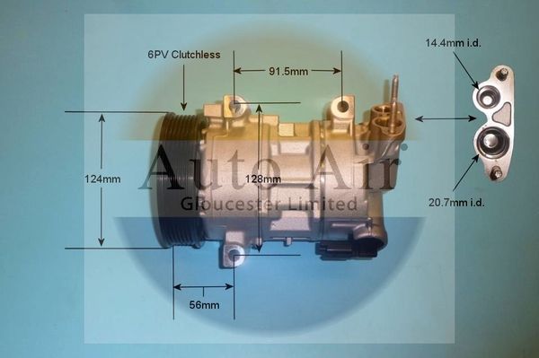 Auto Air Gloucester 14-9638P Compressor, air conditioning