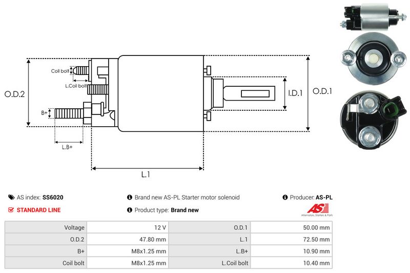 Magnetlülitus, starter, AS-PL SS6020